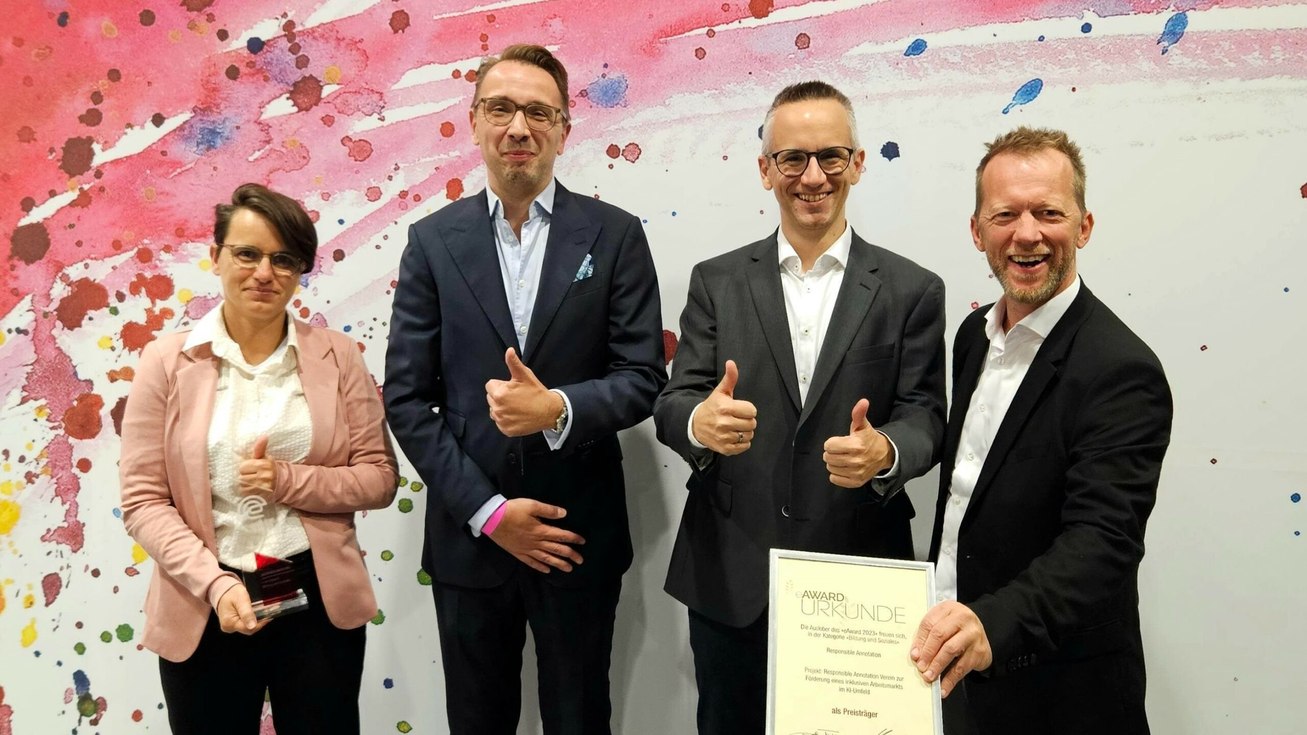 Team Annotation eaward2023 Annotation Team bei der Award Verleihung eaward 2023